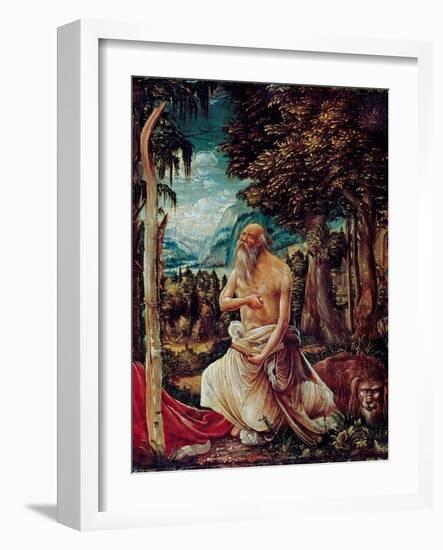 Saint Jerome Penitent  (The Repentant Saint Jerome) Peinture D'albrecht Altdorfer (C 1480-1538), 1-Albrecht Altdorfer-Framed Giclee Print