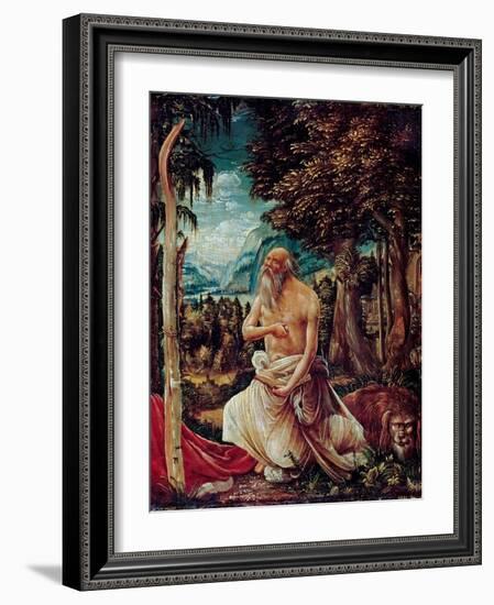 Saint Jerome Penitent  (The Repentant Saint Jerome) Peinture D'albrecht Altdorfer (C 1480-1538), 1-Albrecht Altdorfer-Framed Giclee Print