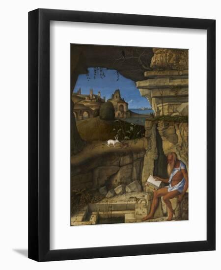 Saint Jerome Reading, 1505-Giovanni Bellini-Framed Giclee Print