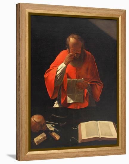 Saint Jerome Reading (Cop), Ca 1636-Georges de La Tour-Framed Premier Image Canvas