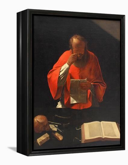 Saint Jerome Reading (Cop), Ca 1636-Georges de La Tour-Framed Premier Image Canvas