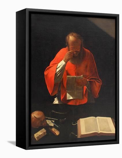 Saint Jerome Reading (Cop), Ca 1636-Georges de La Tour-Framed Premier Image Canvas