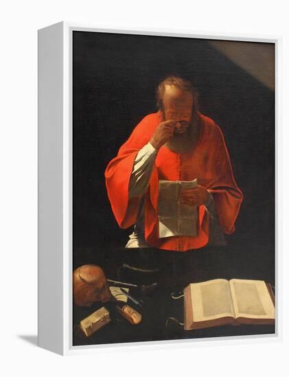 Saint Jerome Reading (Cop), Ca 1636-Georges de La Tour-Framed Premier Image Canvas