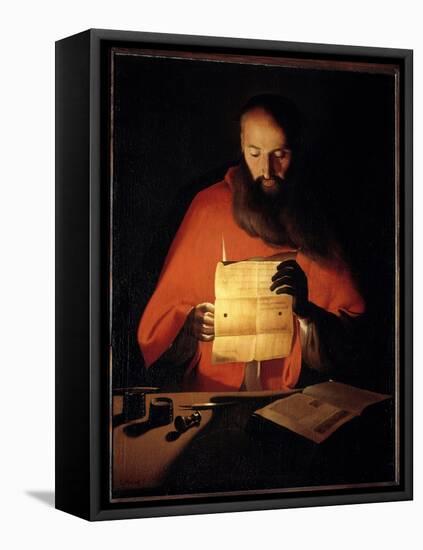 Saint Jerome Reading. Painting by Georges De La Tour (1593-1652), 17Th Century. Oil on Canvas. Dim:-Georges De La Tour-Framed Premier Image Canvas