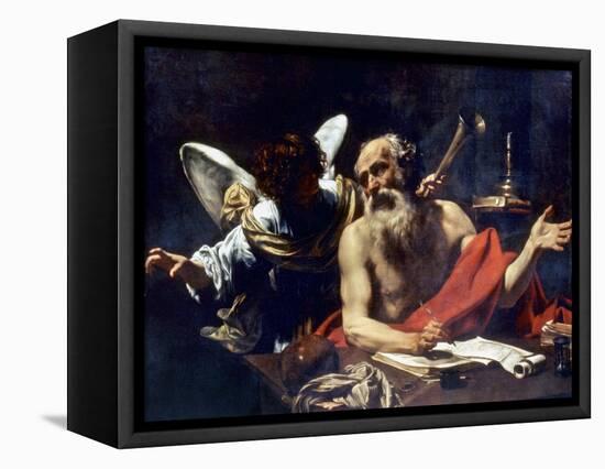 Saint Jerome & The Angel-Simon Vouet-Framed Premier Image Canvas