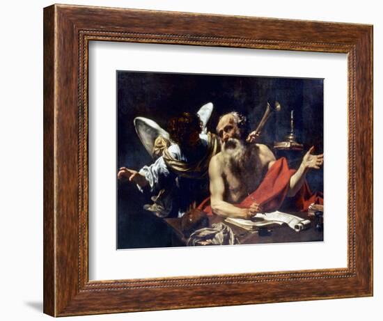 Saint Jerome & The Angel-Simon Vouet-Framed Giclee Print