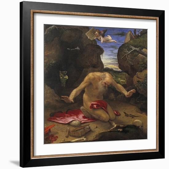 Saint Jerome-Lorenzo Lotto-Framed Giclee Print