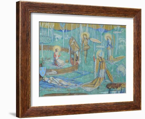 Saint Joan and Her Voices, c.1924-Charles Ricketts-Framed Giclee Print