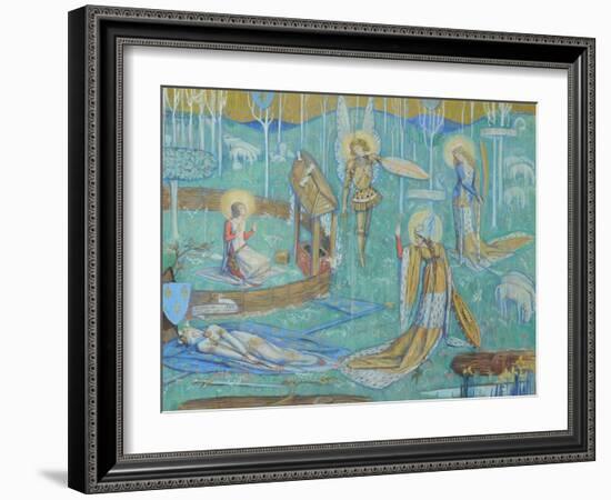 Saint Joan and Her Voices, c.1924-Charles Ricketts-Framed Giclee Print