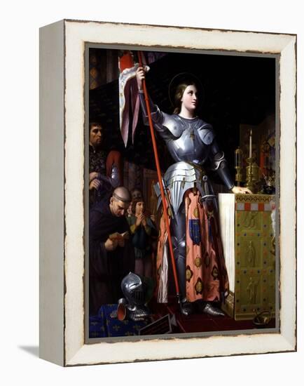 Saint Joan of Arc at Coronation of King Charles VII in Reims Cathedral-Jean-Auguste-Dominique Ingres-Framed Premier Image Canvas