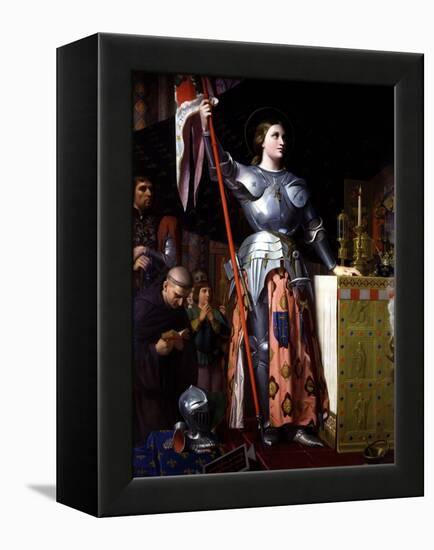 Saint Joan of Arc at Coronation of King Charles VII in Reims Cathedral-Jean-Auguste-Dominique Ingres-Framed Premier Image Canvas