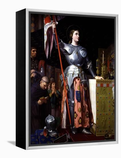 Saint Joan of Arc at Coronation of King Charles VII in Reims Cathedral-Jean-Auguste-Dominique Ingres-Framed Premier Image Canvas