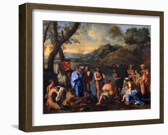 Saint John Baptizing the People, C1636-1637-Nicolas Poussin-Framed Giclee Print