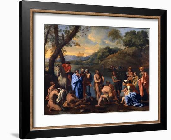 Saint John Baptizing the People, C1636-1637-Nicolas Poussin-Framed Giclee Print