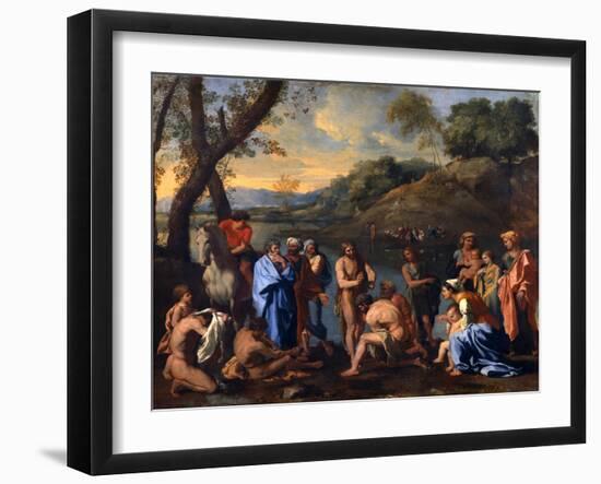 Saint John Baptizing the People, C1636-1637-Nicolas Poussin-Framed Giclee Print