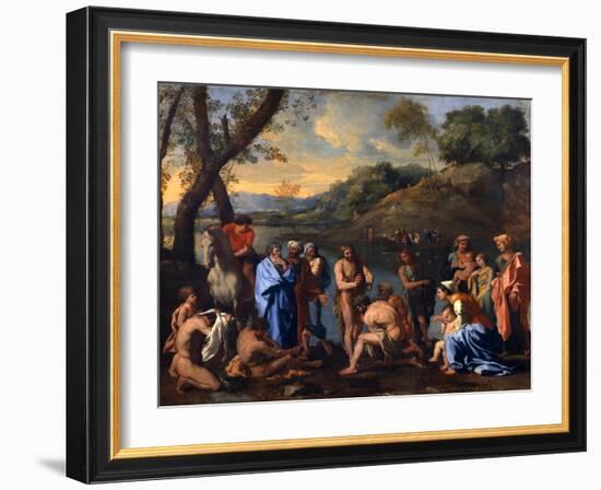 Saint John Baptizing the People, C1636-1637-Nicolas Poussin-Framed Giclee Print