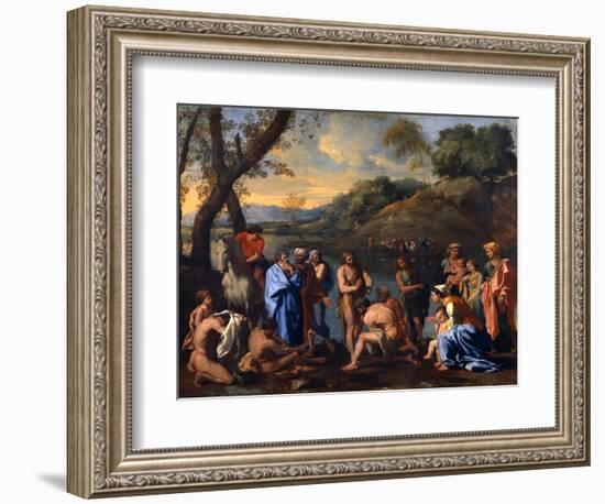 Saint John Baptizing the People, C1636-1637-Nicolas Poussin-Framed Giclee Print