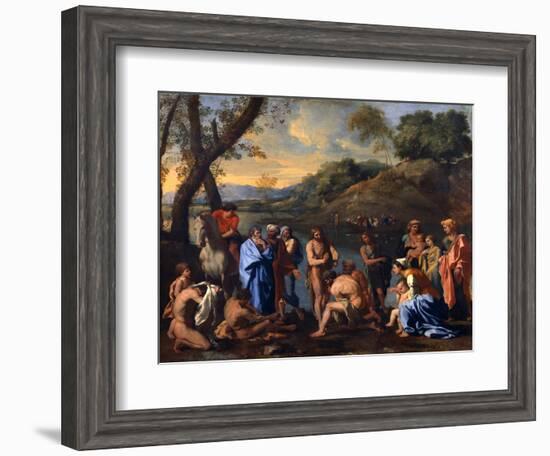 Saint John Baptizing the People, C1636-1637-Nicolas Poussin-Framed Giclee Print