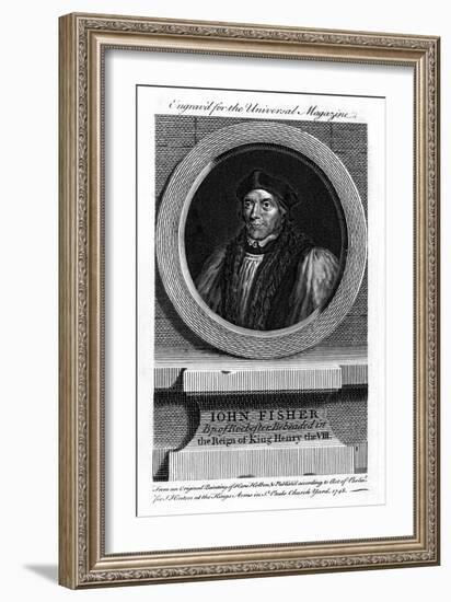 Saint John Fisher, English Catholic Bishop, Cardinal and Martyr-Hans Holbein the Younger-Framed Giclee Print