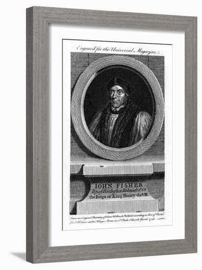 Saint John Fisher, English Catholic Bishop, Cardinal and Martyr-Hans Holbein the Younger-Framed Giclee Print