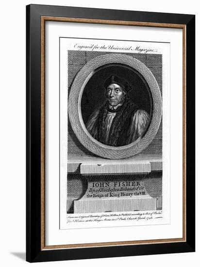 Saint John Fisher, English Catholic Bishop, Cardinal and Martyr-Hans Holbein the Younger-Framed Giclee Print