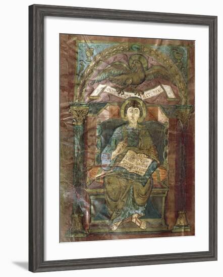 Saint John, from the Gospel of Saint Riquier, or the Gospel of Charlemagne-null-Framed Giclee Print