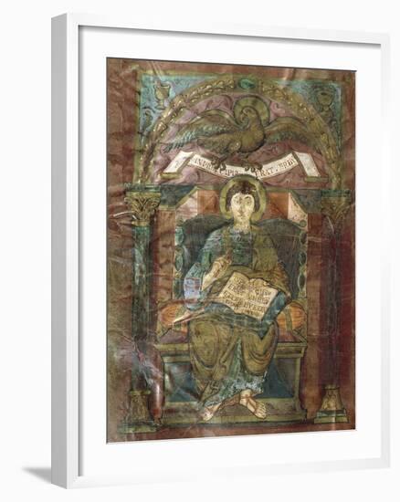 Saint John, from the Gospel of Saint Riquier, or the Gospel of Charlemagne-null-Framed Giclee Print
