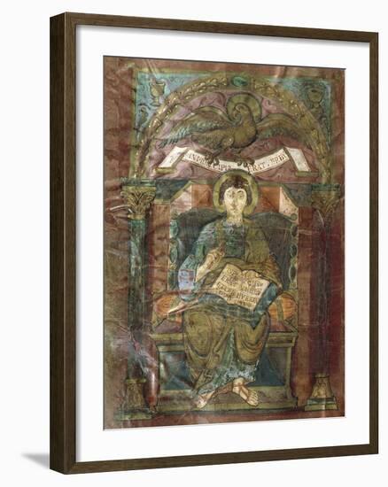 Saint John, from the Gospel of Saint Riquier, or the Gospel of Charlemagne-null-Framed Giclee Print