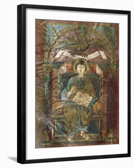 Saint John, from the Gospel of Saint Riquier, or the Gospel of Charlemagne-null-Framed Giclee Print