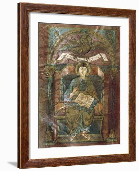 Saint John, from the Gospel of Saint Riquier, or the Gospel of Charlemagne-null-Framed Giclee Print