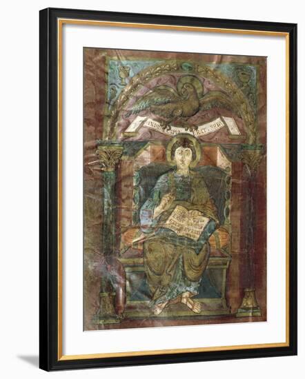 Saint John, from the Gospel of Saint Riquier, or the Gospel of Charlemagne-null-Framed Giclee Print