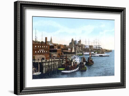 Saint John Harbour, Saint John, New Brunswick, Canada, C1900s-null-Framed Giclee Print