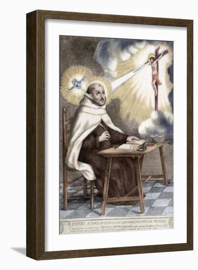 Saint John of the Cross, Spanish friar of Discalced Carmelite Order, 1701-Spanish School-Framed Giclee Print