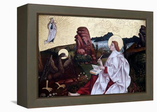 Saint John on Patmos (Oil on Wood Panel)-Martin Schongauer-Framed Premier Image Canvas