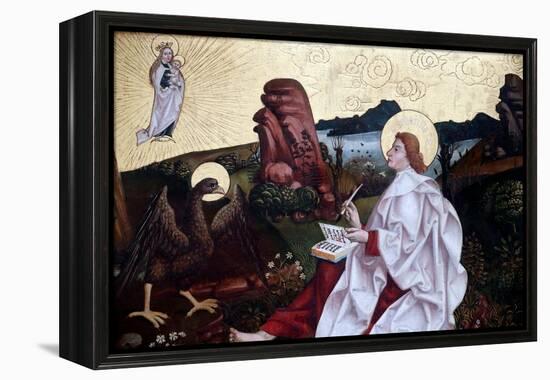 Saint John on Patmos (Oil on Wood Panel)-Martin Schongauer-Framed Premier Image Canvas