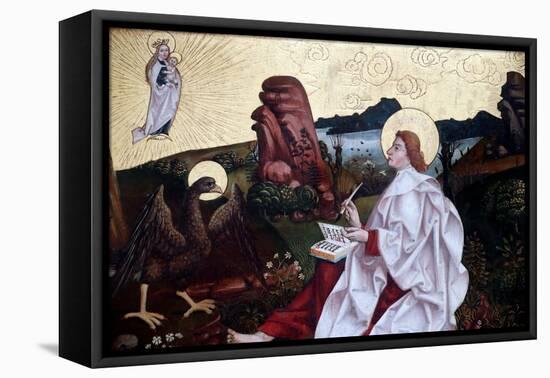 Saint John on Patmos (Oil on Wood Panel)-Martin Schongauer-Framed Premier Image Canvas