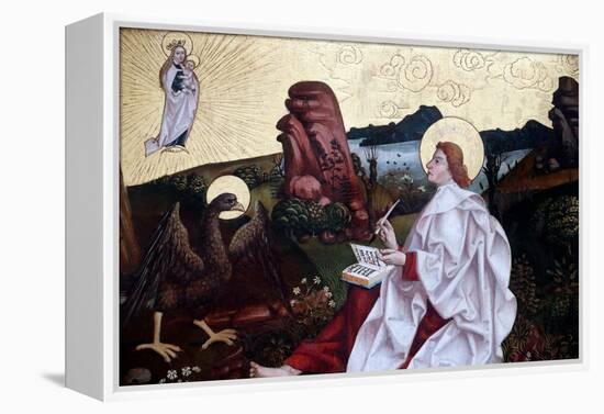 Saint John on Patmos (Oil on Wood Panel)-Martin Schongauer-Framed Premier Image Canvas