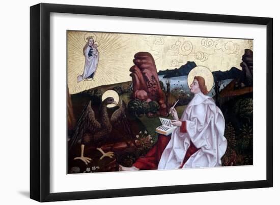 Saint John on Patmos (Oil on Wood Panel)-Martin Schongauer-Framed Giclee Print