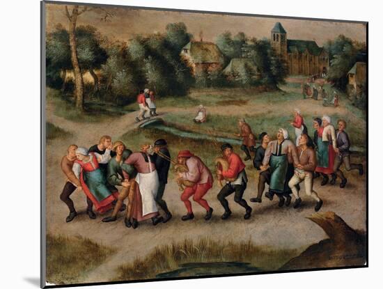 Saint John's Dancers in Molenbeeck, 1592-Pieter Brueghel the Younger-Mounted Giclee Print