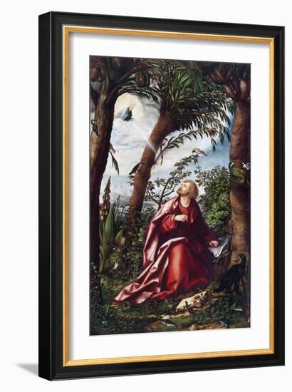 Saint John's Vision at Patmos-Hans Burgkmair-Framed Giclee Print