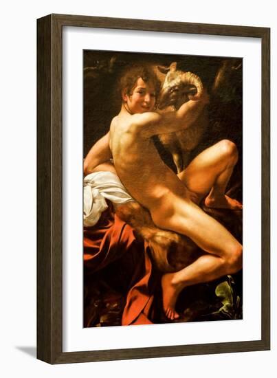 Saint John the Baptist, 16-17Th Century (Oil on Canvas)-Michelangelo Merisi da Caravaggio-Framed Giclee Print