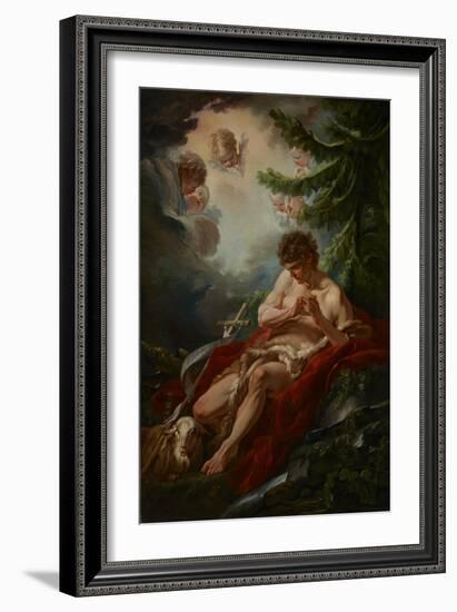 Saint John the Baptist, C.1755-Francois Boucher-Framed Giclee Print