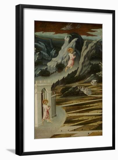 Saint John the Baptist Entering the Wilderness, 1455-60-Giovanni di Paolo-Framed Giclee Print