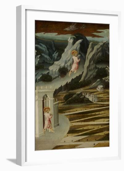 Saint John the Baptist Entering the Wilderness, 1455-60-Giovanni di Paolo-Framed Giclee Print