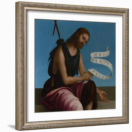 Saint John the Baptist (High Altarpiece, Oratory of S. Pietro in Vincol), 1505-Lorenzo Costa-Framed Giclee Print