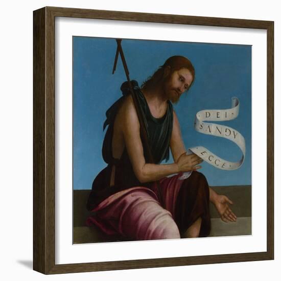 Saint John the Baptist (High Altarpiece, Oratory of S. Pietro in Vincol), 1505-Lorenzo Costa-Framed Giclee Print