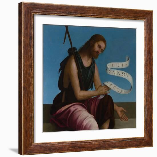 Saint John the Baptist (High Altarpiece, Oratory of S. Pietro in Vincol), 1505-Lorenzo Costa-Framed Giclee Print