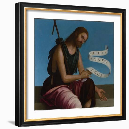 Saint John the Baptist (High Altarpiece, Oratory of S. Pietro in Vincol), 1505-Lorenzo Costa-Framed Giclee Print