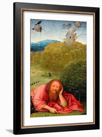 Saint John the Baptist in Meditation, C.1495-Hieronymus Bosch-Framed Giclee Print