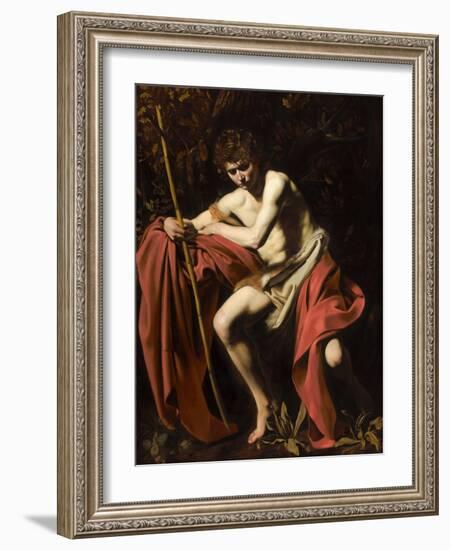 Saint John the Baptist in the Wilderness, 1604-5-Michelangelo Merisi da Caravaggio-Framed Giclee Print